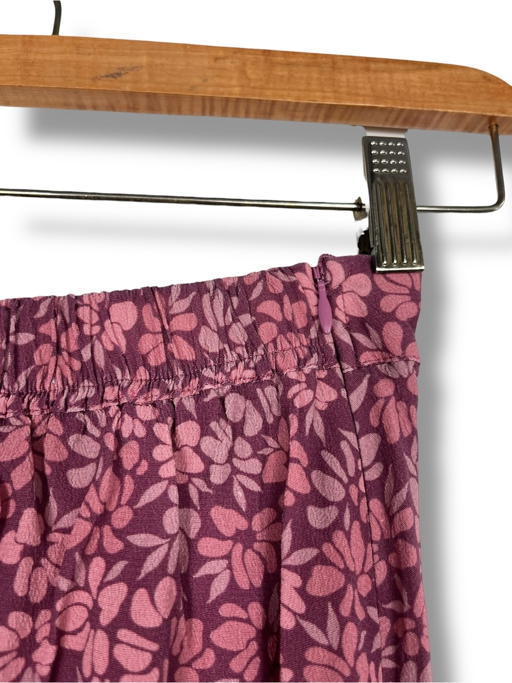 Coconut Avenue Floral Print Midi Skirt Button Down Flowy Small Pink - Picture 9 of 13